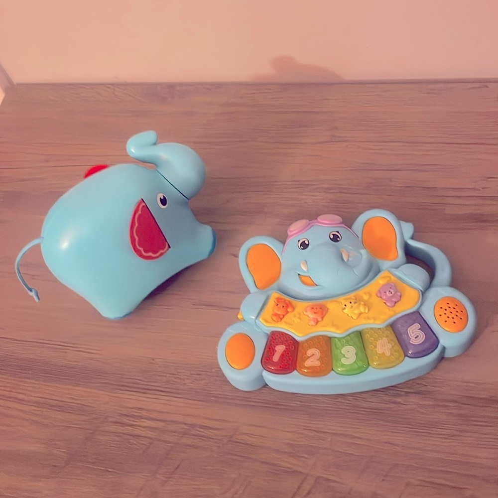 Bundle of 2 Elephant Baby Toys